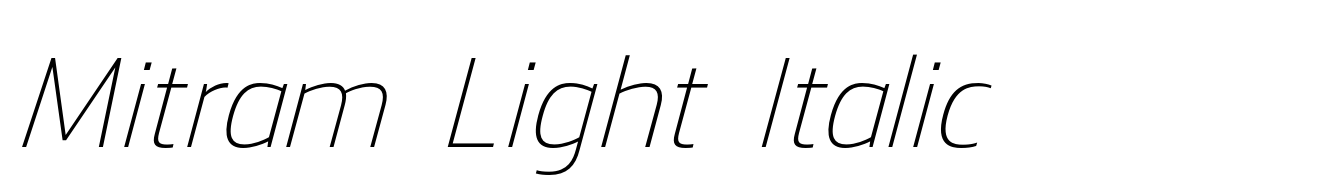 Mitram Light Italic